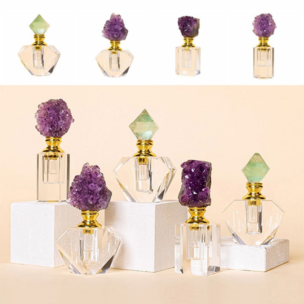 Creative Crystal Bottle Refillable Empty Essential Oil Diffuser Bottle Leakproof 3ml Essential Oil Vials Home Decoration