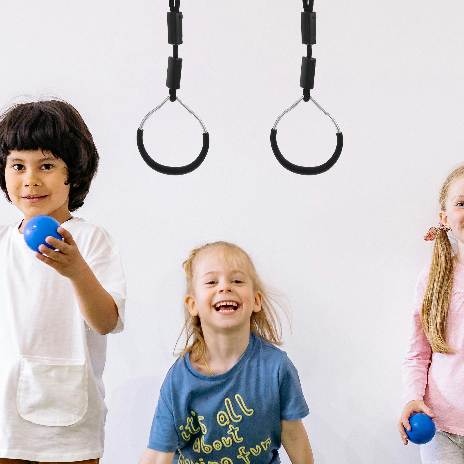 2 Pcs Swings for Children Outdoor Colorful Hanging Ring Toddler Toys Kids Rings Gym