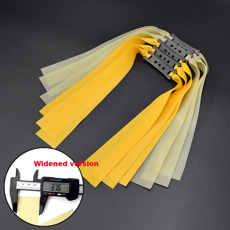 New Widened Flat Rubber Band for Double-screw Big Bow Slingshot High Elasticity Natural Rubber Yellow Plain 3/6/9pcs Rubber Band