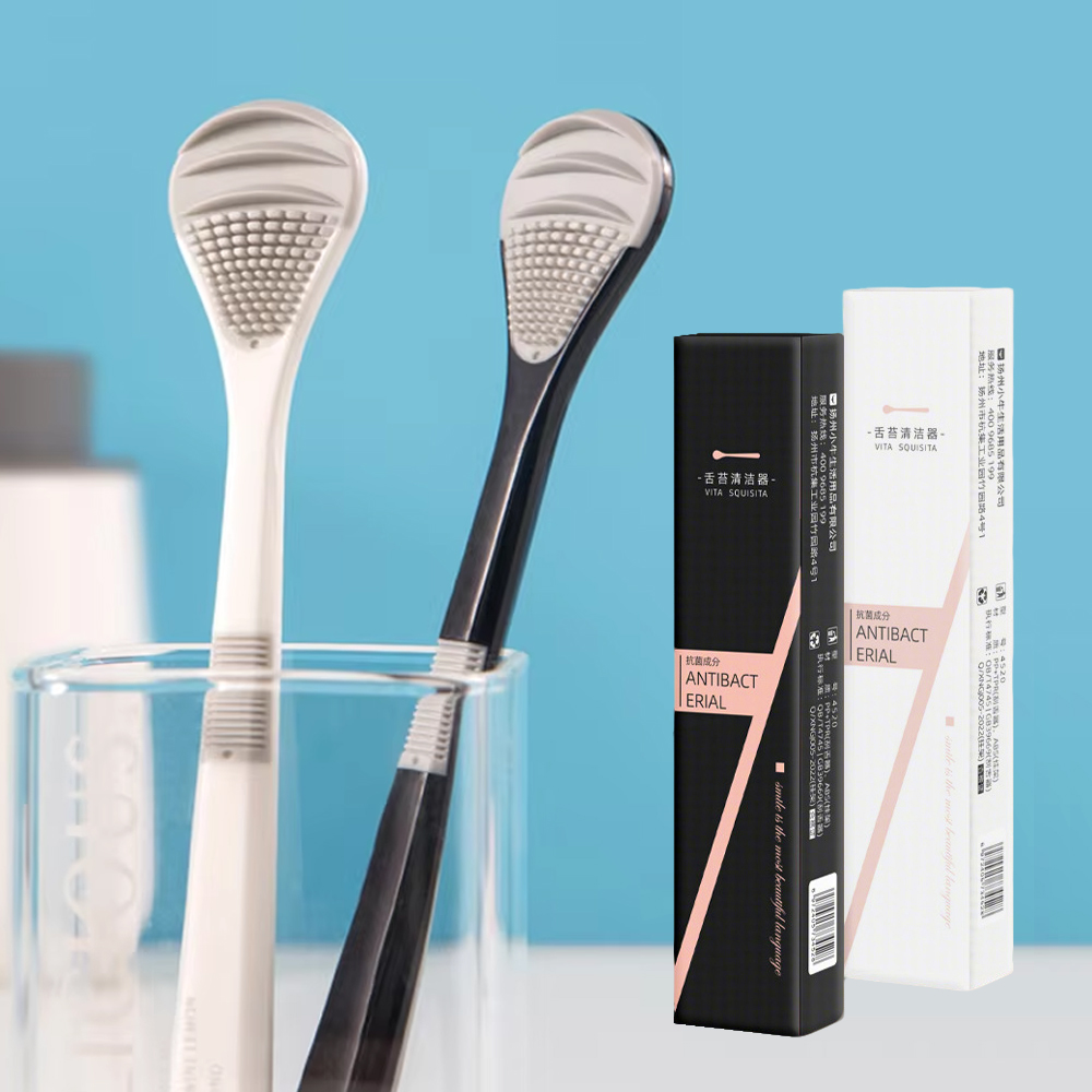 Bad Breath Tongue Cleaner Brush Oral Hygiene Scraper Tool Reusable Mouth Freshener Cleaning Tool Multicolor Fresh Breath