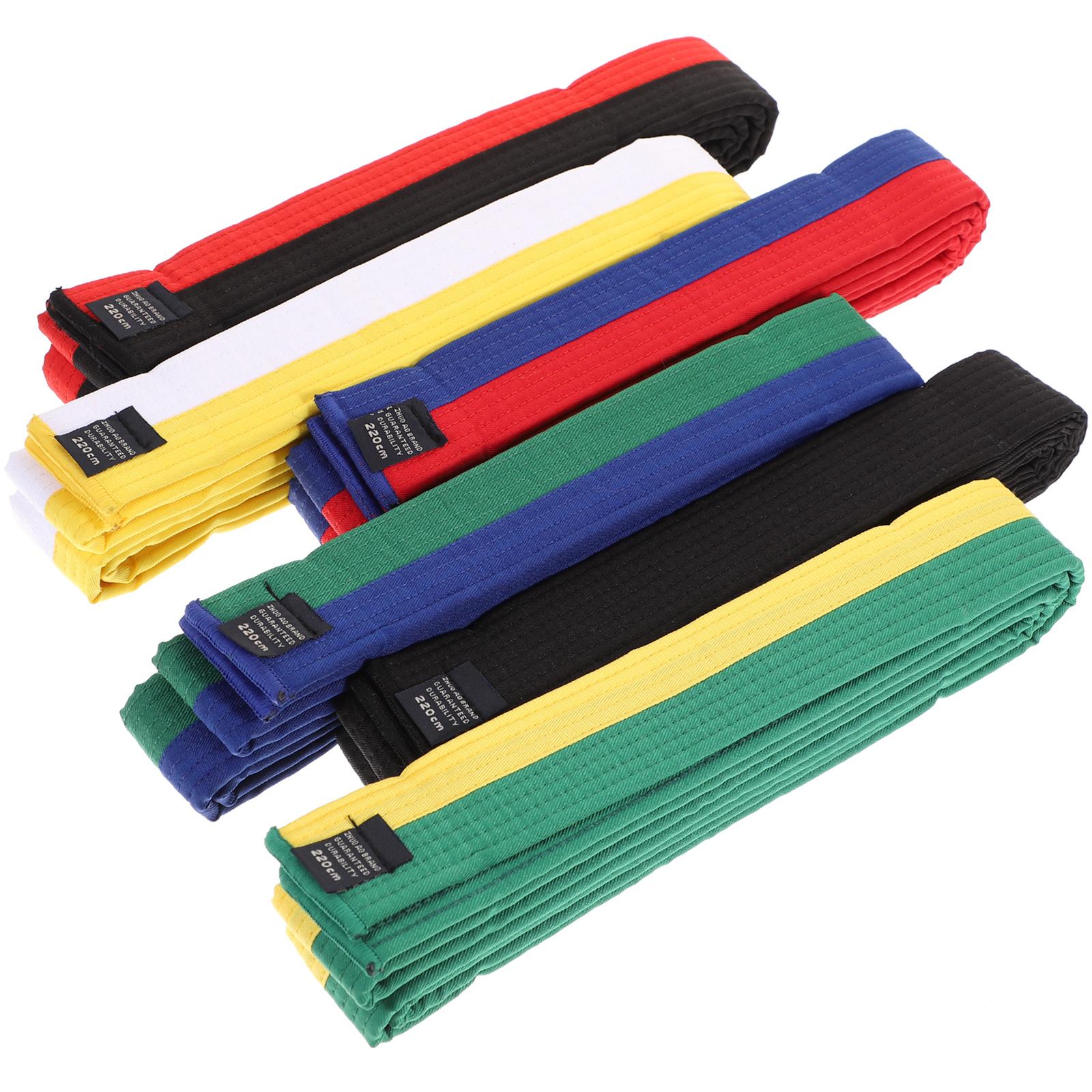 6 Pcs Karate Belt Taekwondo Belts Training All Colors for Kids Cotton Martial Student