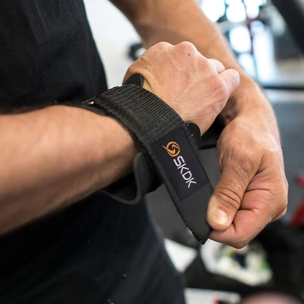 1 Pair Thicken Fitness Power Straps Wear-resistant Adjustable Sports Wrist Pads Non-slip Durable Deadlift Power Straps