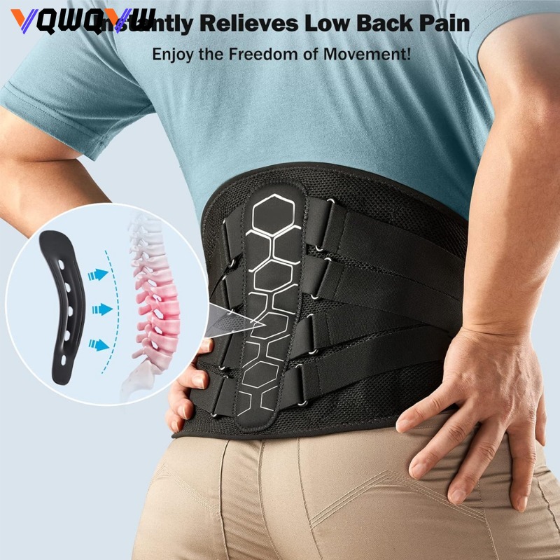 1pcs Lumbar Support Belt Lower Back Brace for Lifting,Herniated Disc,Sciatica,Pain Relief,Breathable Lumbar Brace for Men Women