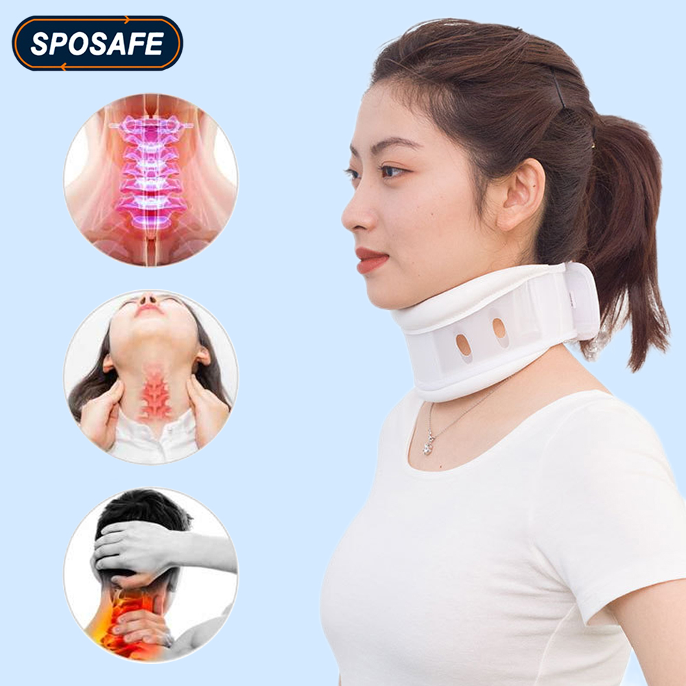 Cervical Neck Brace Collar with Chin Support for Stiff Relief Cervical Collar Correct Neck Support Pain Bone Care Health Unisex
