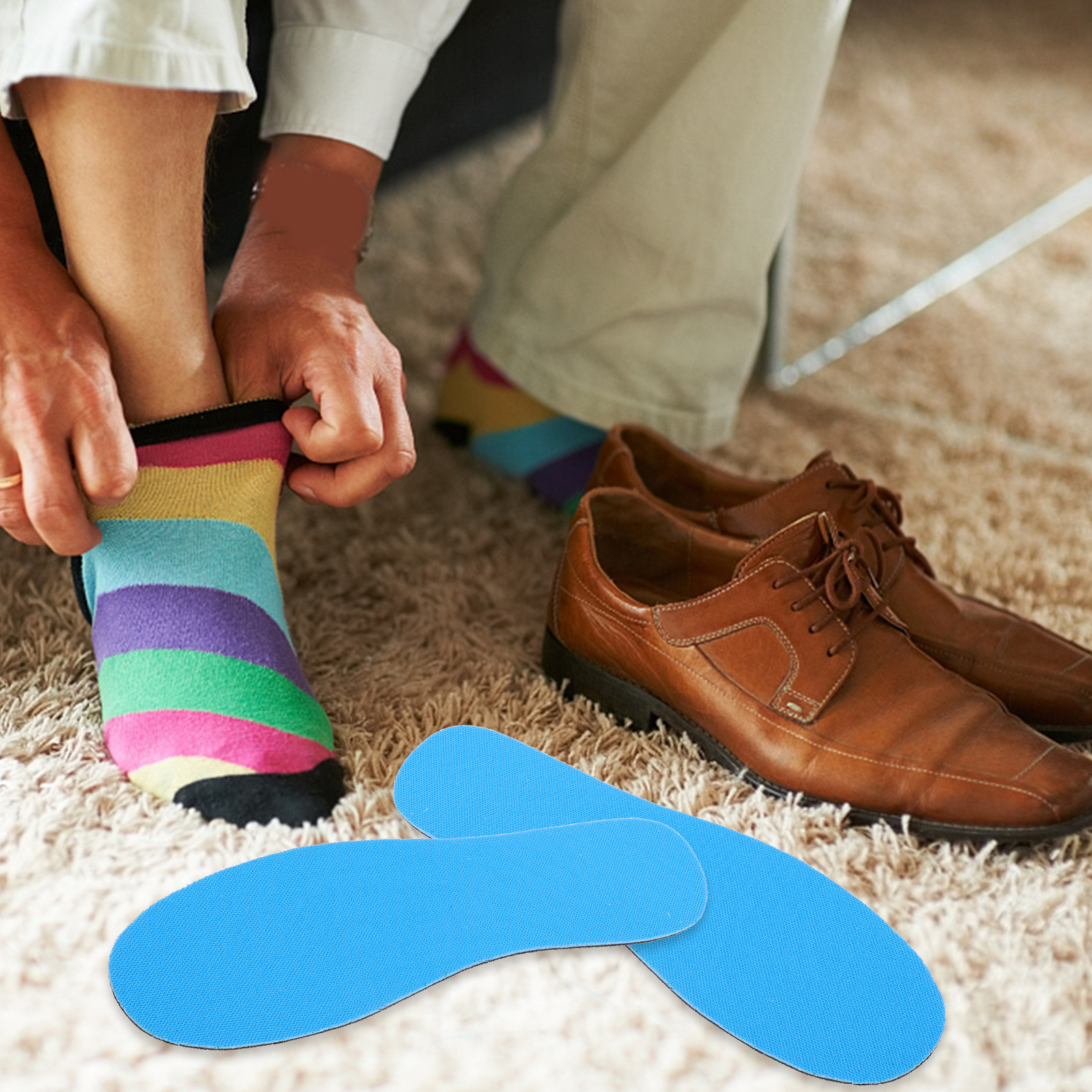 4 Pairs Shoe Insoles Foot Men for Shoes Absorb Sweat Breathable Pads Mens Sport and Women Cushioning