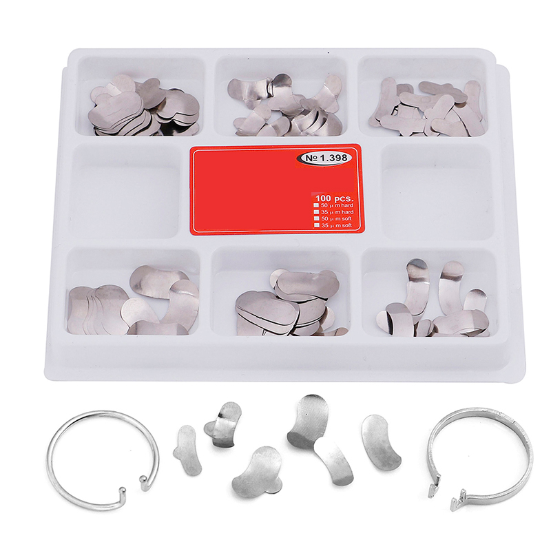 Dental Forming Sheet Douban Molding Sheet Stainless Steel Dentistry Matrix Sectional Contoured Metal Dental Lab Material