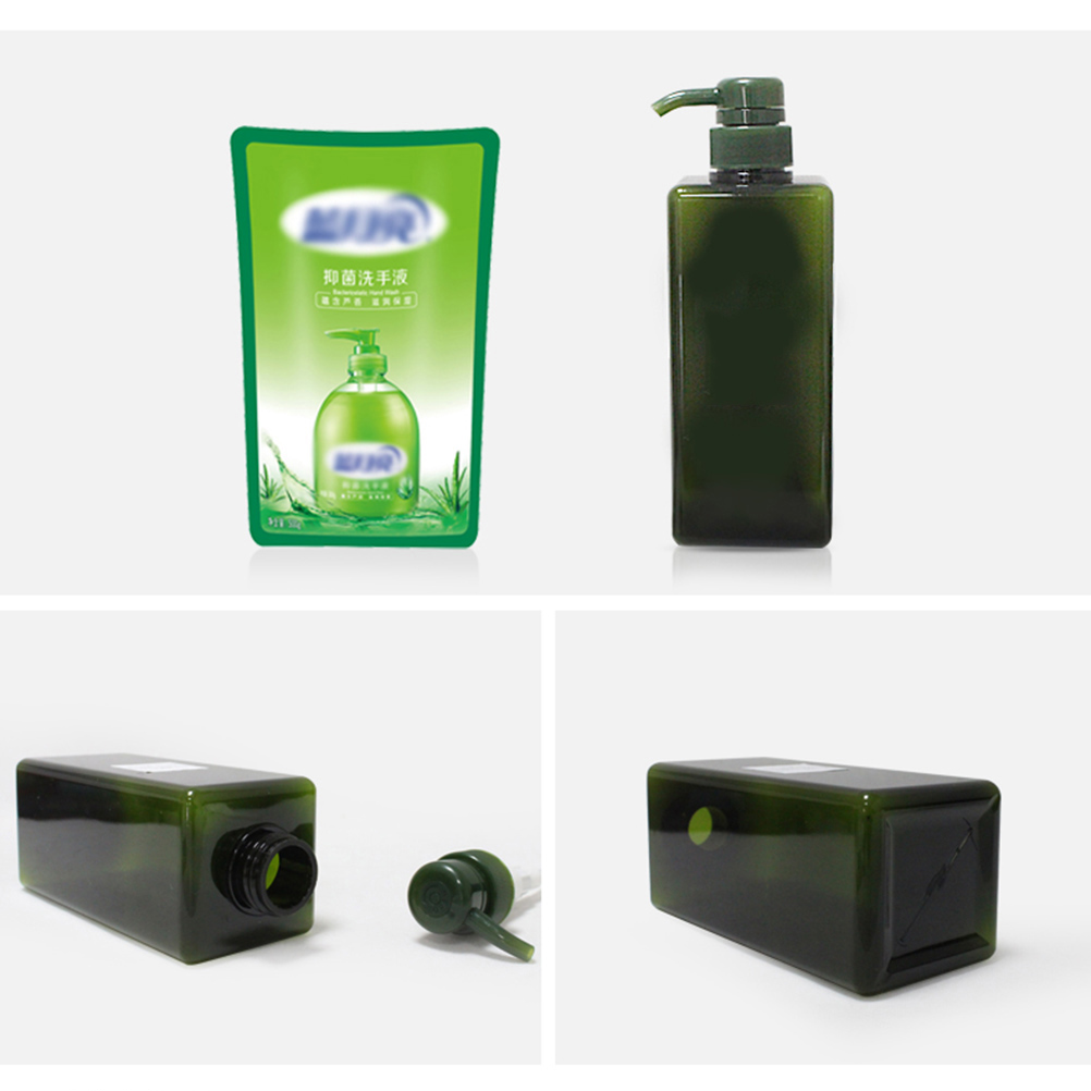 450 Ml Green Soap Dispenser Bottle Shampoo Empty Pump Body Care Products Container