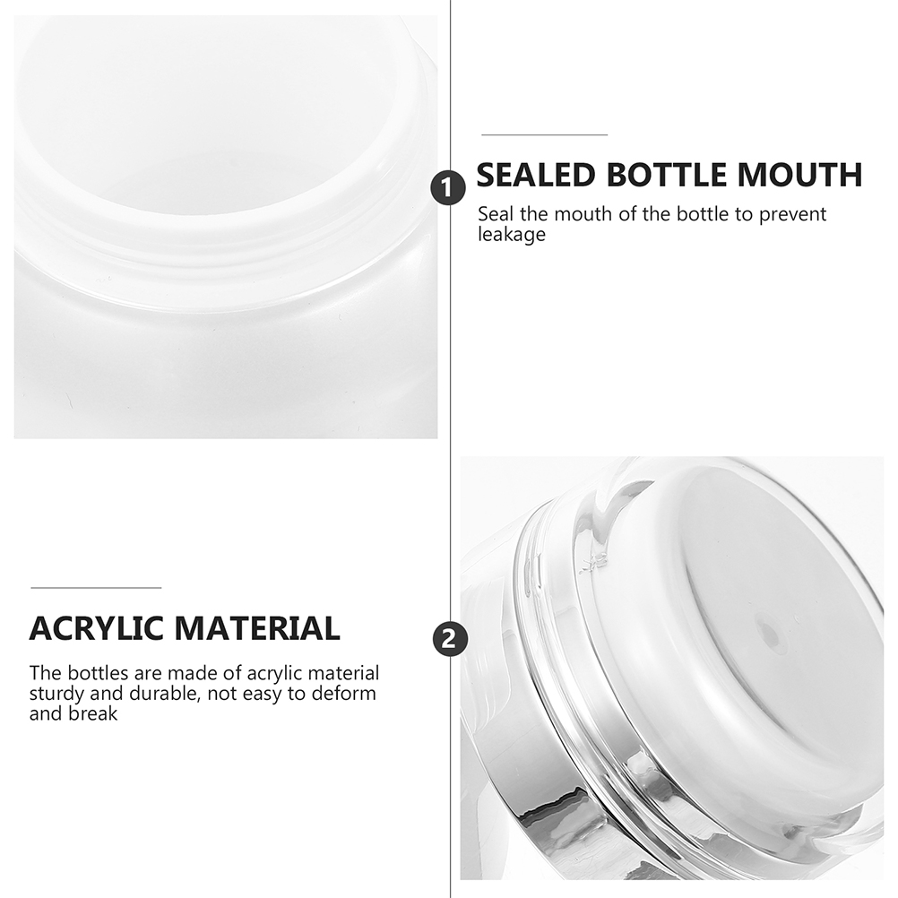 2pcs Plastic Airless Pump Bottles Dispenser for Travel Toiletries Containers Leak Proof Cream Storage Refillable