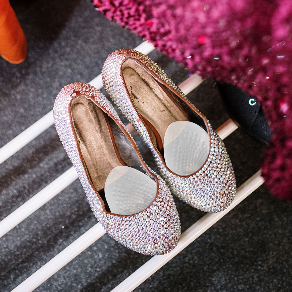 3 Pairs High Heel Insole Front Foot Pads Women's Pumps Heels Skin-friendly Insoles Gel Anti-slip Orthotic Miss