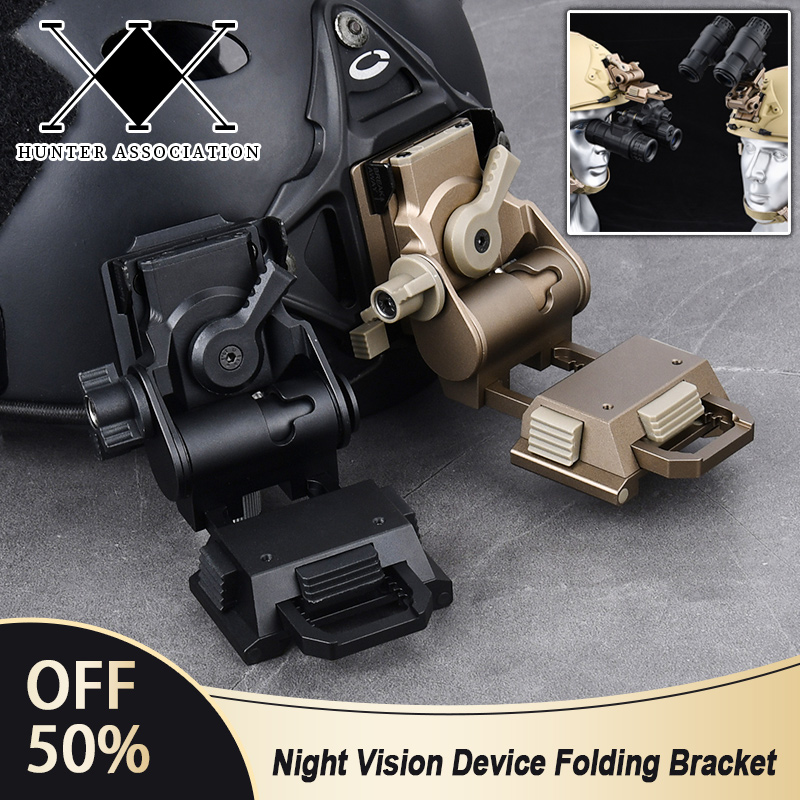 WADSN All Metal Night Vision Device Folding Bracket Fast Helmet L4 G24 L4G24 NVG Wilcox Mount OPS Stent PVS15 PVS18 GPNVG18