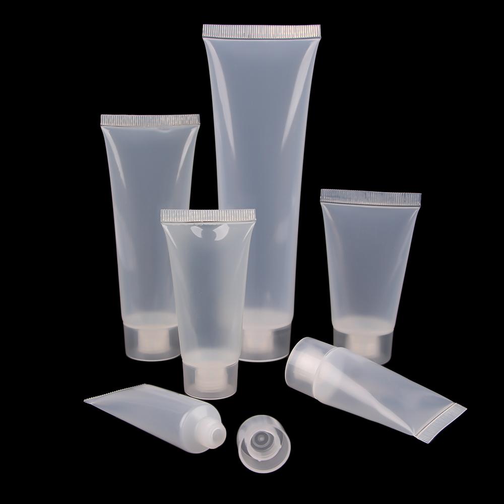 Squeeze Tubes Plastic Empty Portable Hand Cream Bottles Transparent Facial Cleanser Cosmetic