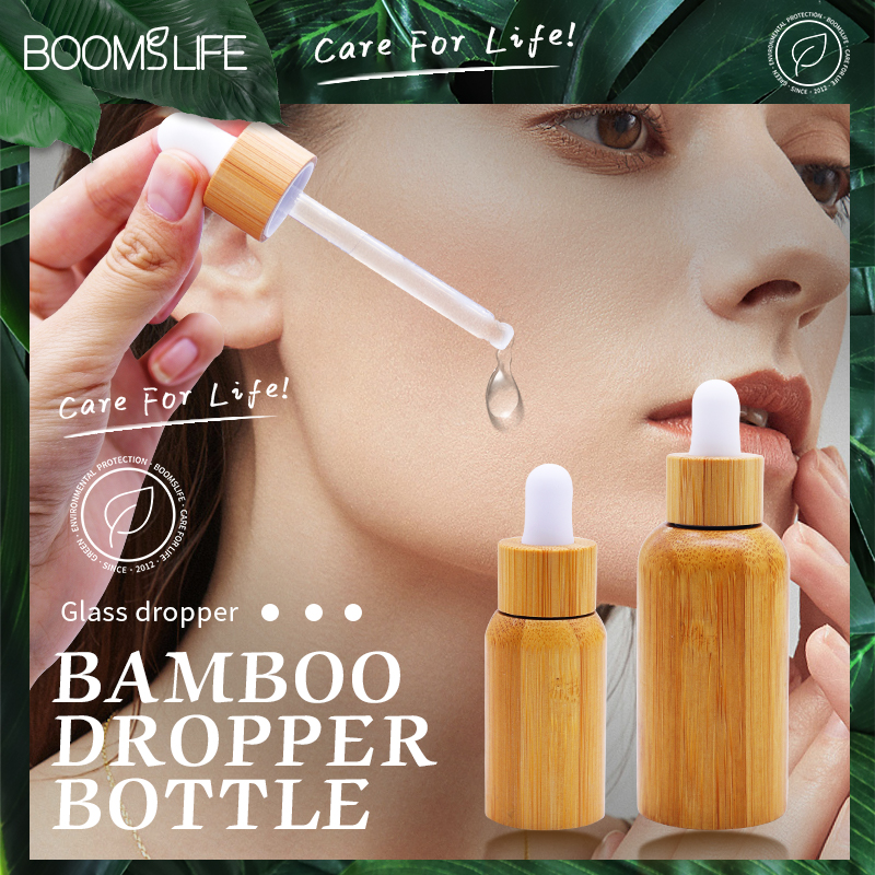 1pc10ml 30ml 100ml Empty Bamboo Dropper Bottle Perfume Refillable Bottle Portable Wood Essential Oils Dripper Bottle Travel