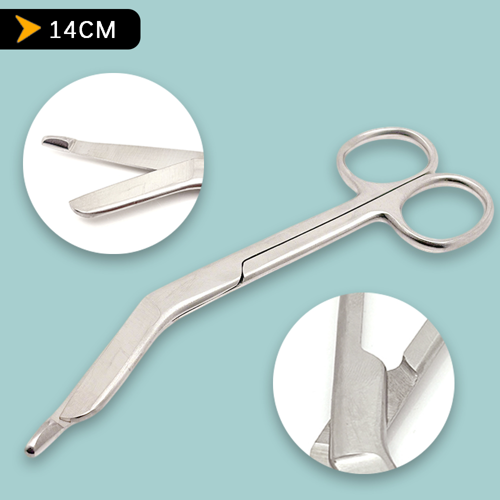 14cm Stainless Steel Lister Scissors Medical Bandage Cutting Tool for Emergency Hospital Surgical Use