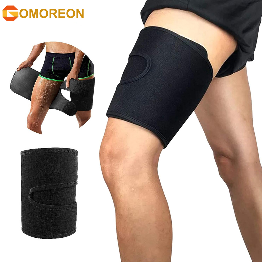 GOMOREON 1/2Pcs Thigh Trimmer, Hamstring Compression Sleeve for Women and Men Thigh Hamstring Compression Sleeves for Leg Thigh