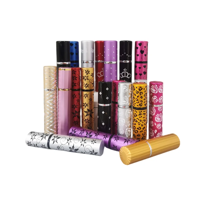 1 PCS 5ml 8ml 10ml Empty Perfume Bottle Travel Portable Replaceable  Atomizer  Aluminum Pump Spray Box Cosmetic Glass Tube