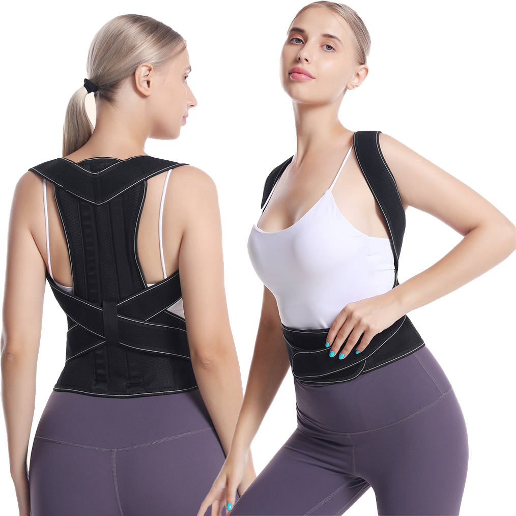 Women Men Back Brace Posture Corrector Shoulder Straightener, Adjustable Full Back Support Upper and Lower Back Pain Relie