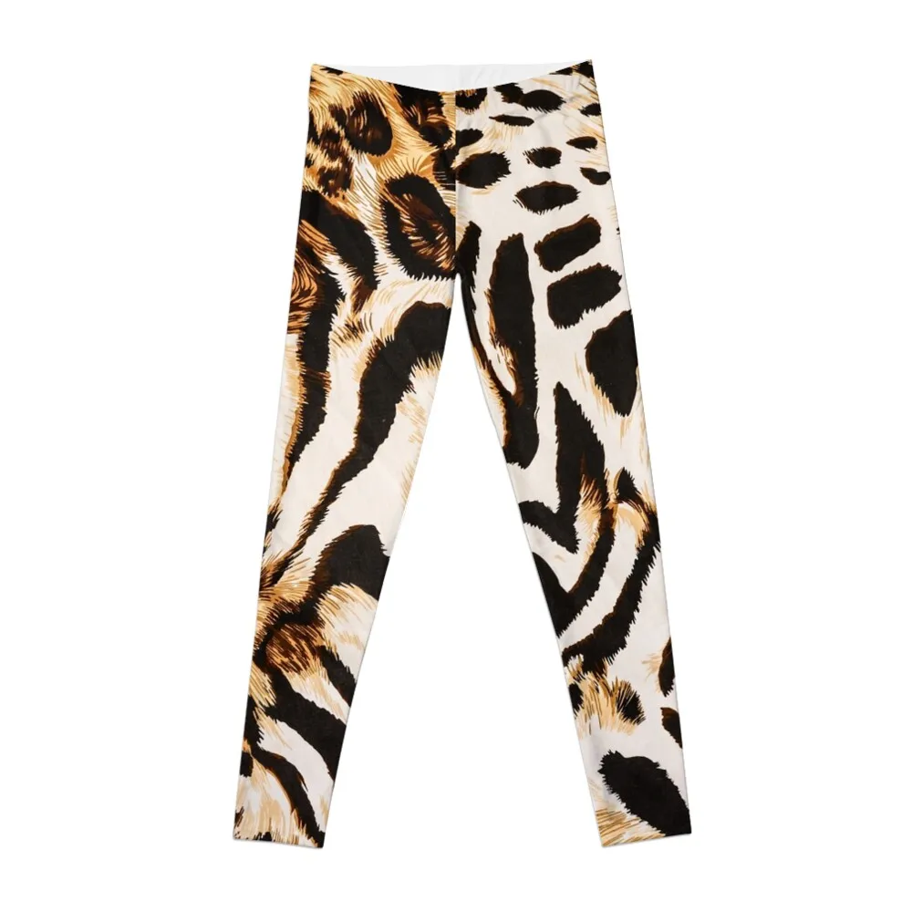 Abstract Animal Print 5 Leggings gym sportswear woman Sweatpants trousers Women's trousers Womens Leggings