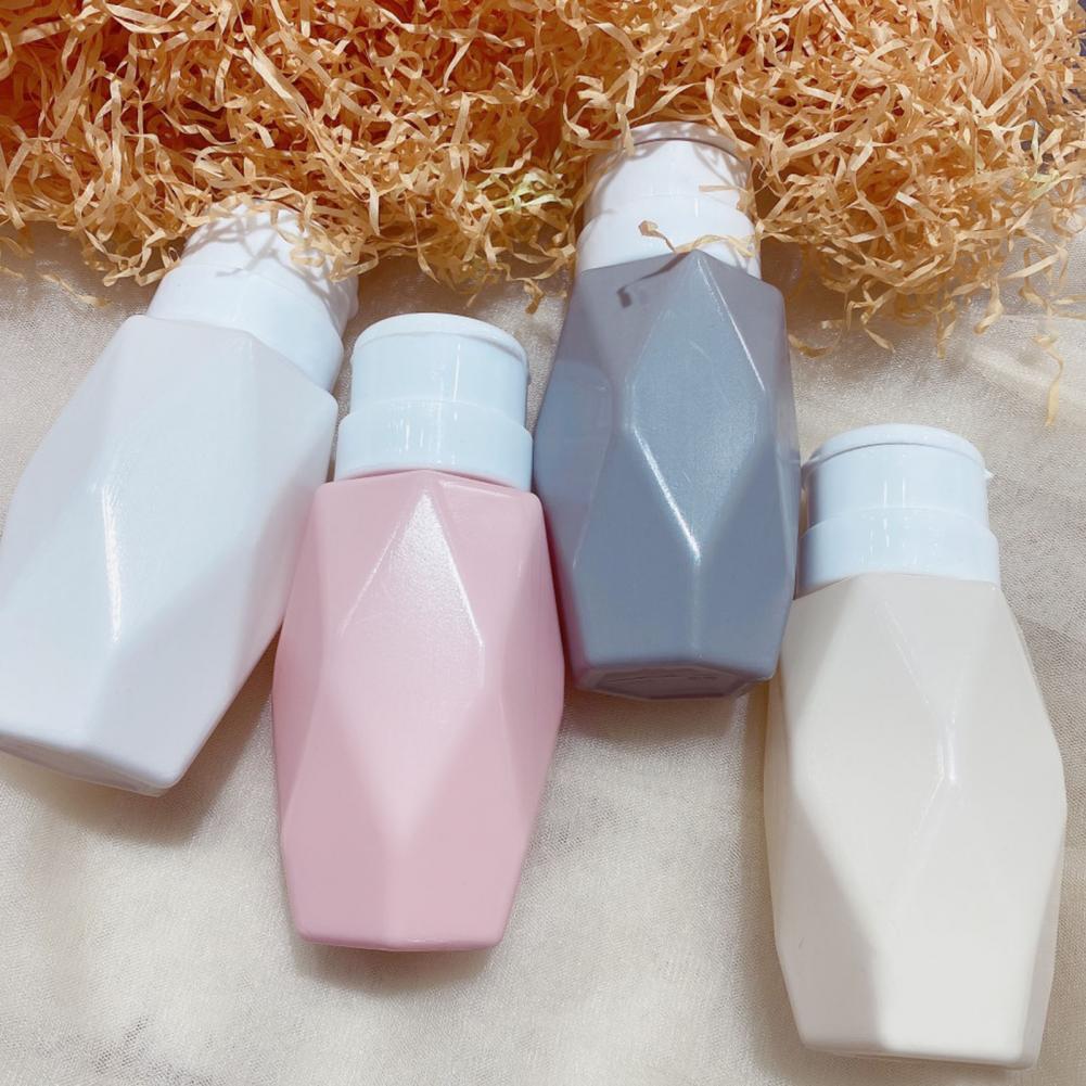 Press Pumping Bottle Leak-proof Swivel with Lock Refillable Japanese-style Rhombus Nail Polish Remover Bottle Nail Salon Supply
