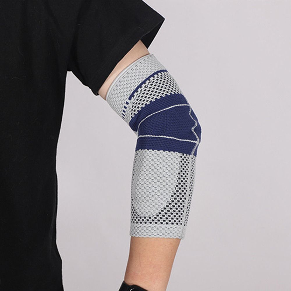 Anti-collision Sports Elbow Pads Nylon Knitted Breathable Knee Protector Brace Adjustable Shock Absorption Elbow Protector