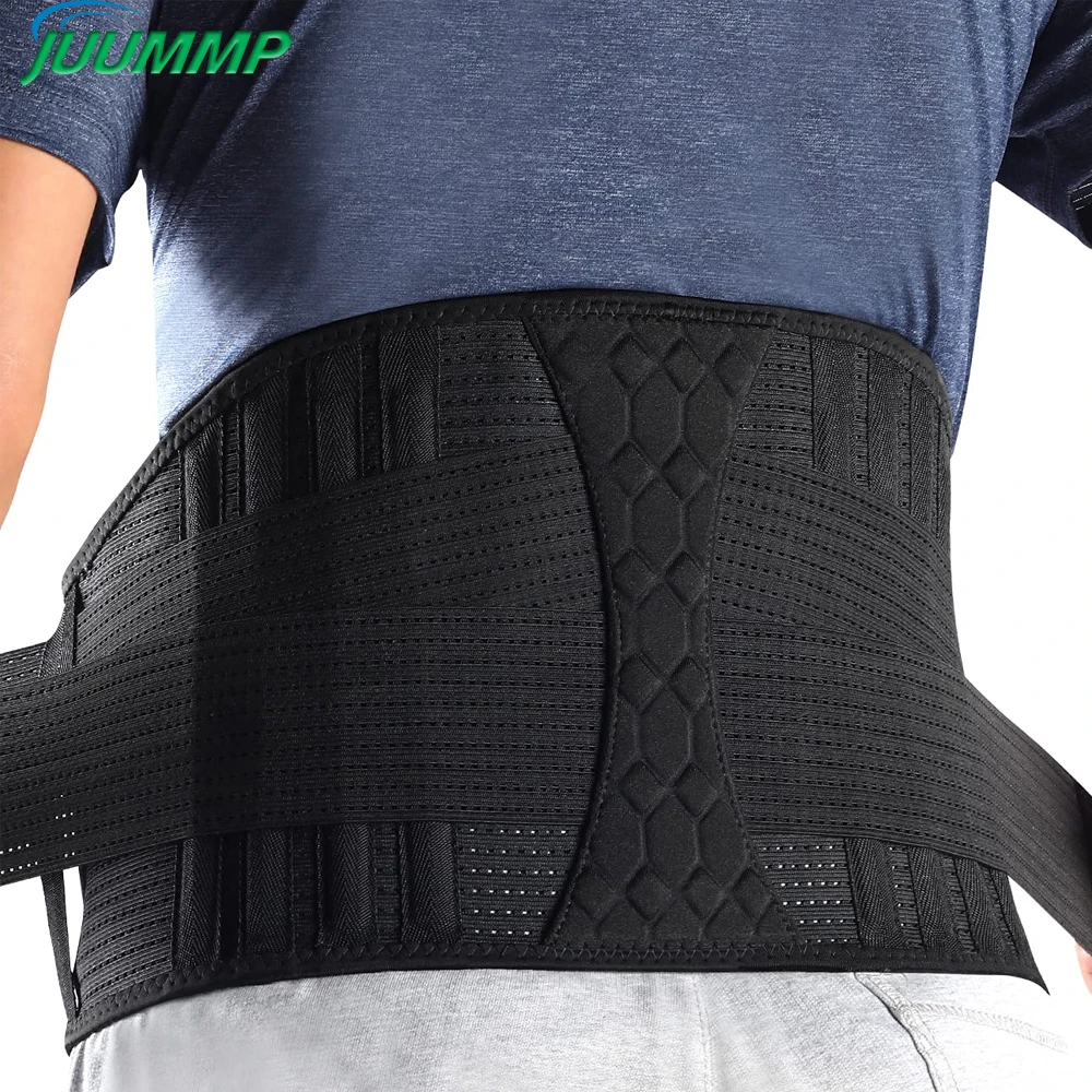 JUUMMP Back Lumbar Support Belt Waist Orthopedic Corset Men Women Spine Decompression Waist Trainer Brace Back Pain Relief