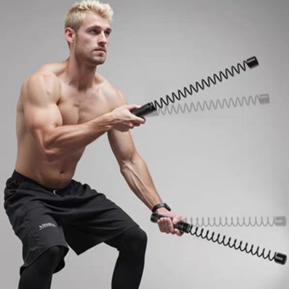 1 pair Replacement Spring Gym Battle Rope Stainless Steel Non Slip Cordless Battle Rope Durable Rebound Arm Strength Rope