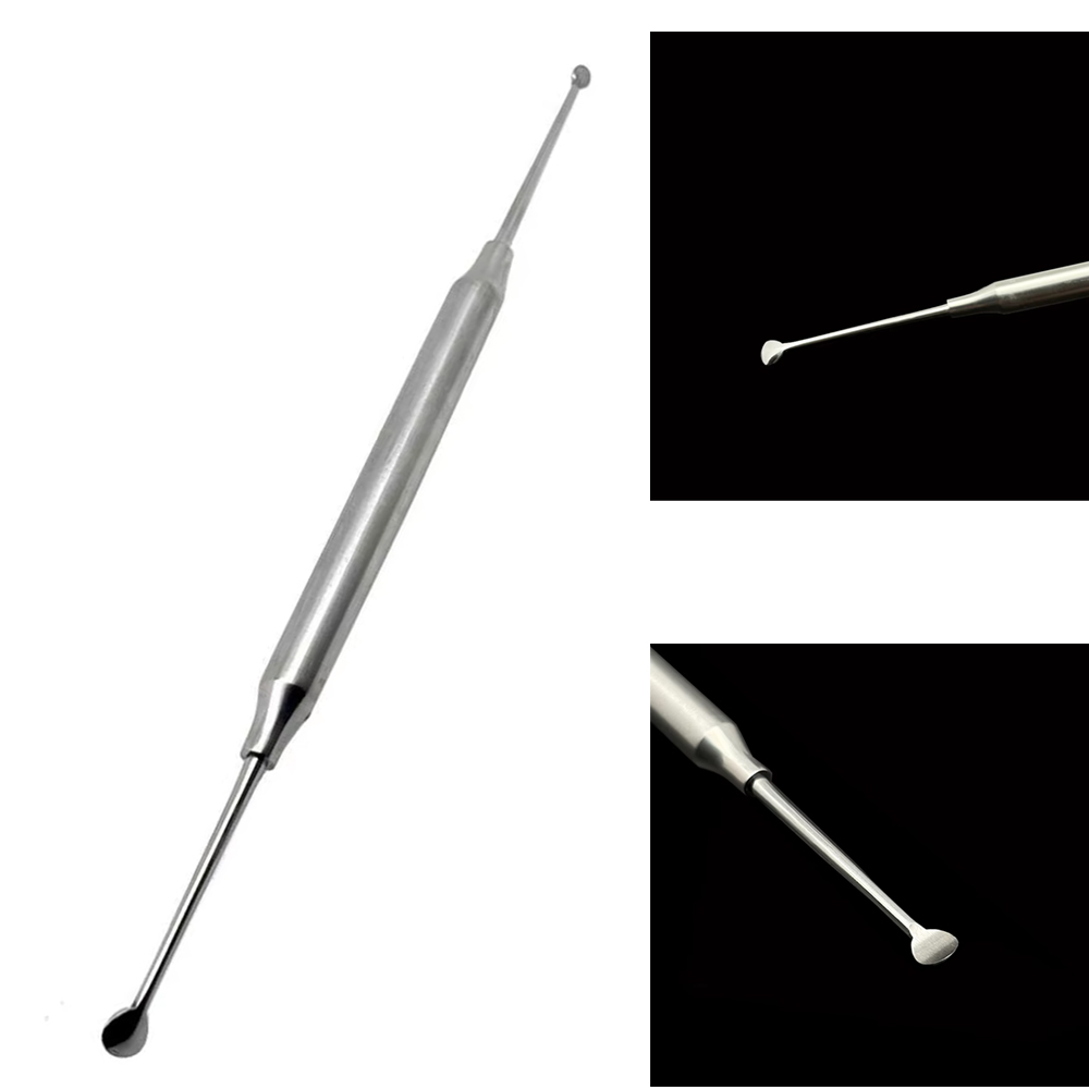 Dental Implant Bone Curette Stainless Steel Excavator Spoon Round Tip Surgical Tool for Oral Care & Restorative Dentistry