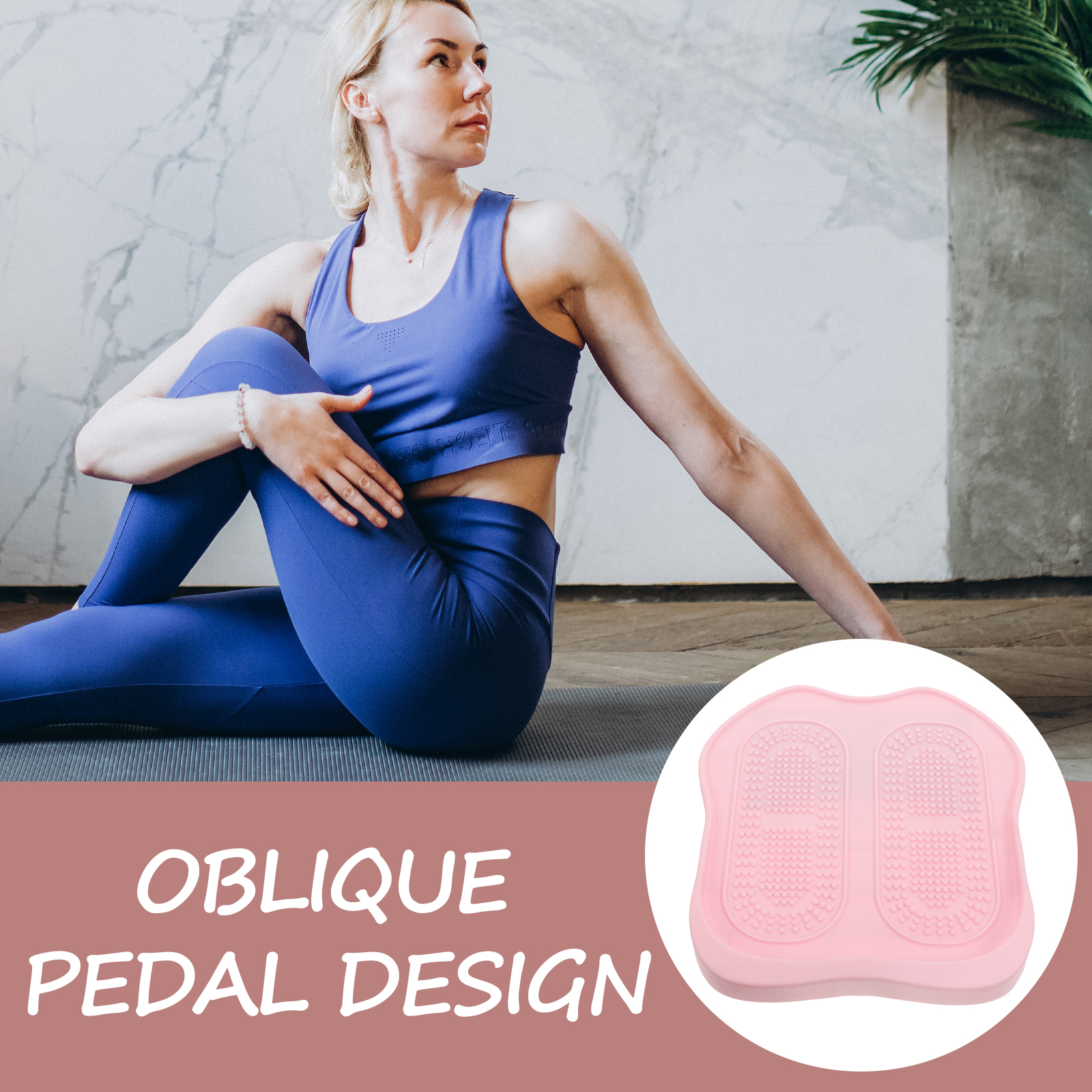 Adjustable Calf Stretching Pink Home Use Fitness Equipment Ankle Stretcher Multi Function Pedal Incline Board Yoga