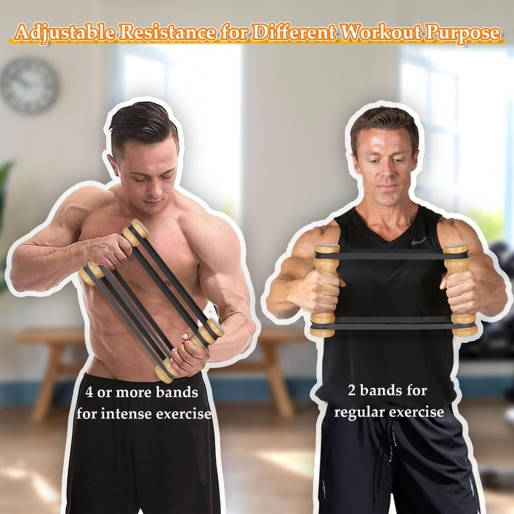 Adjustable Upper Body Exerciser Multifuntional Elastic Resistance Band Arm Traning Resistance Stick Rip Stick Portable