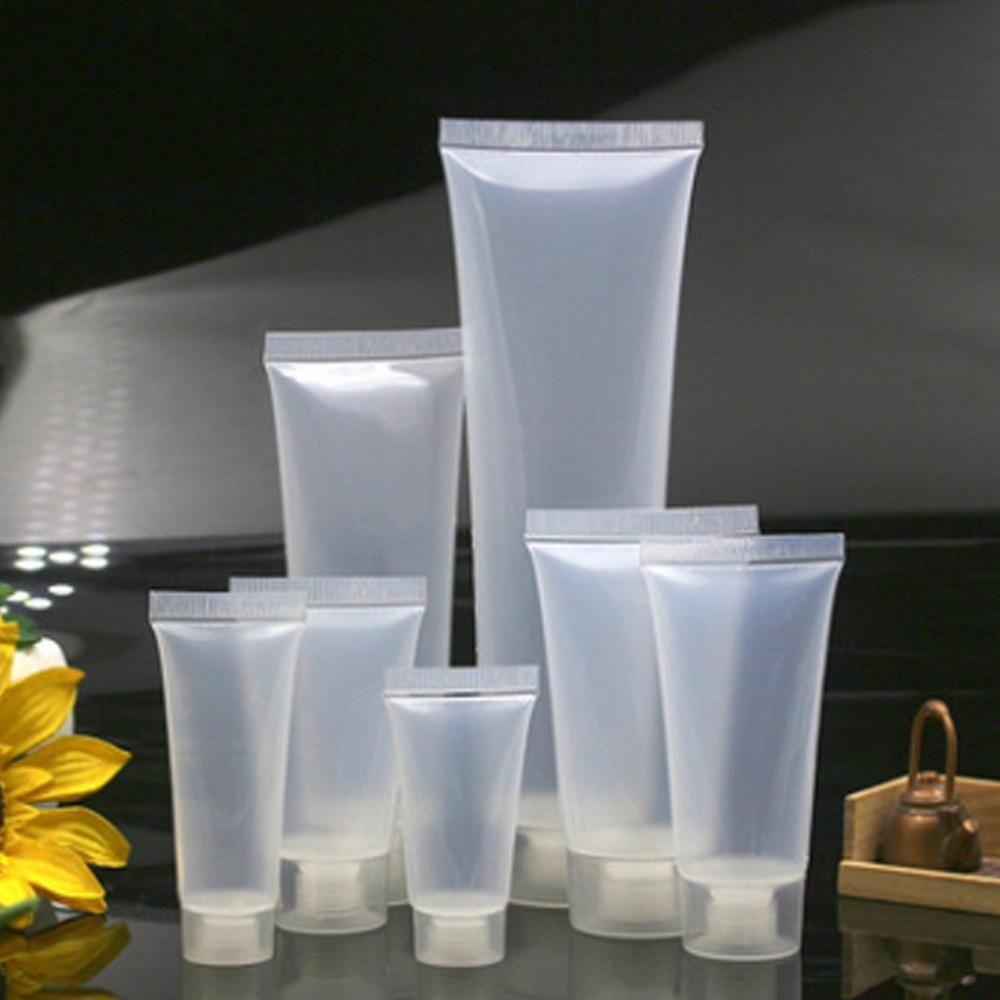 Tubes Squeeze Hand Cream Portable Plastic Empty Bottles Facial Cleanser Transparent Cosmetic
