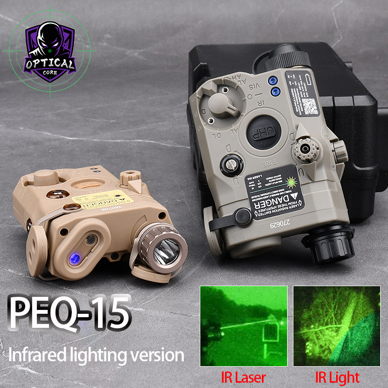 WADSN PEQ PEQ15 Red Dot Green Laser Infrared Lighting Version IR Laser Sight PEQ-15 Airsoft Tactical Indicator Hunting Aiming