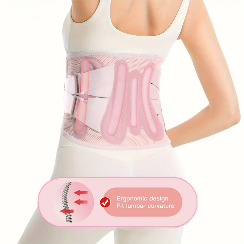 Back Brace for Lower Back,Adjustable Knitted Belt,Breathable Mesh Design with Lumbar Pad For Herniated Disc,Sciatica