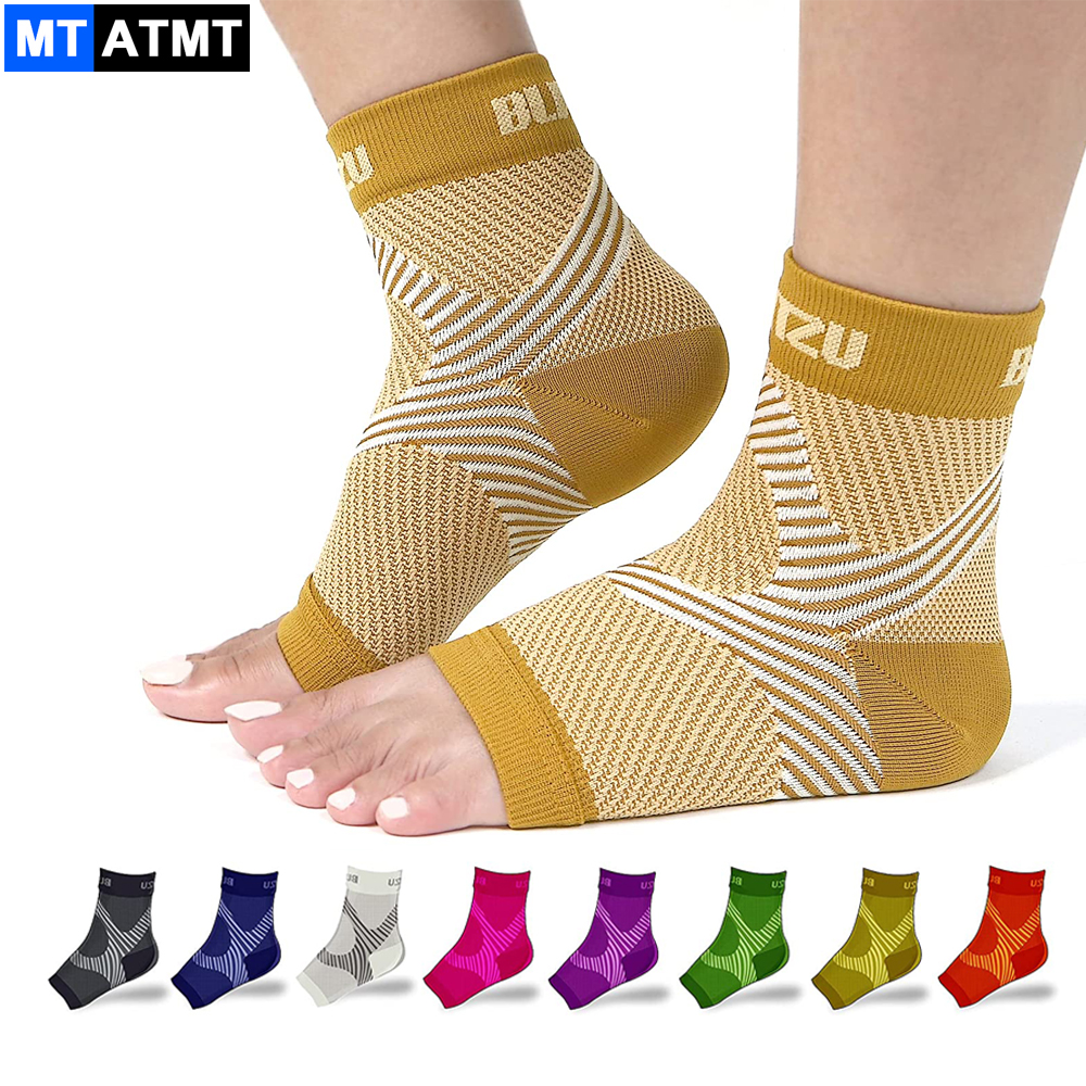 1Pair Sports Ankle Brace Compression Plantar Fasciitis Socks Sleeves, Foot & Arch Support. Heel Pain, Achilles Tendonitis Relief