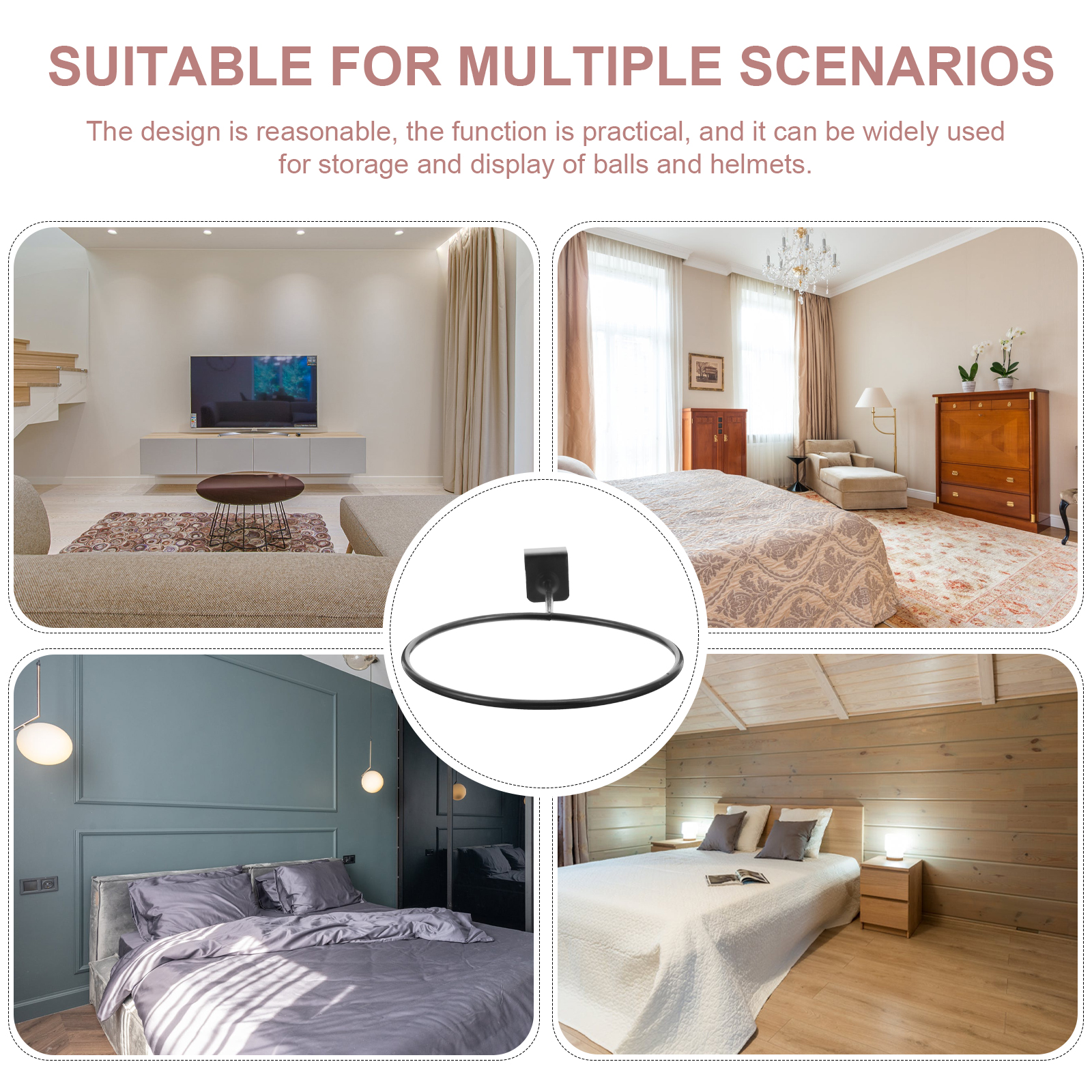 2 Pcs Basketball Stand Display Holder Multifunction Mount Shelves Iron