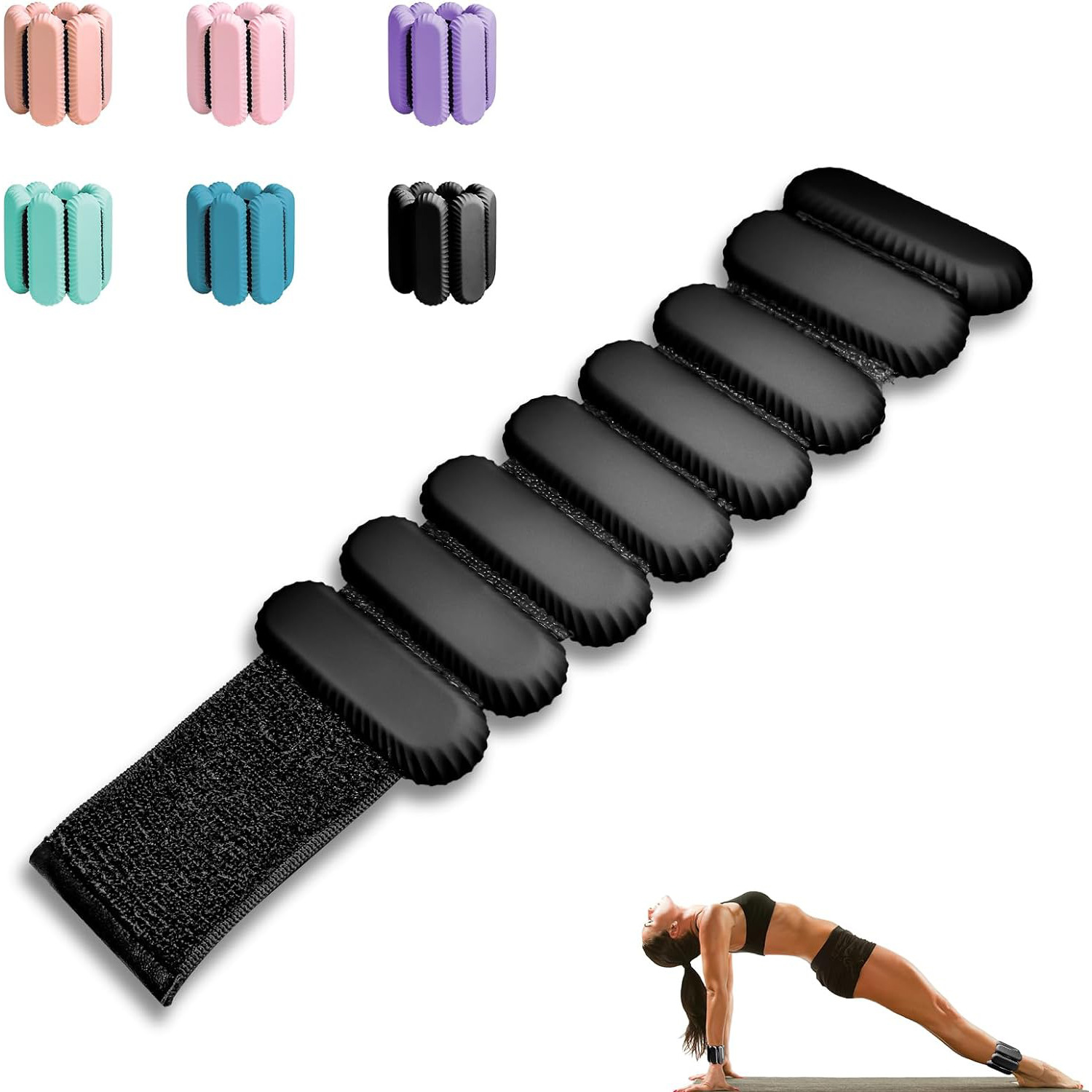 Weight-bearing Wristband Yoga Fitness Exercise Wristband Ankle Running Sandbags Adjustable Ankle Wrist Protector Weight Bracele