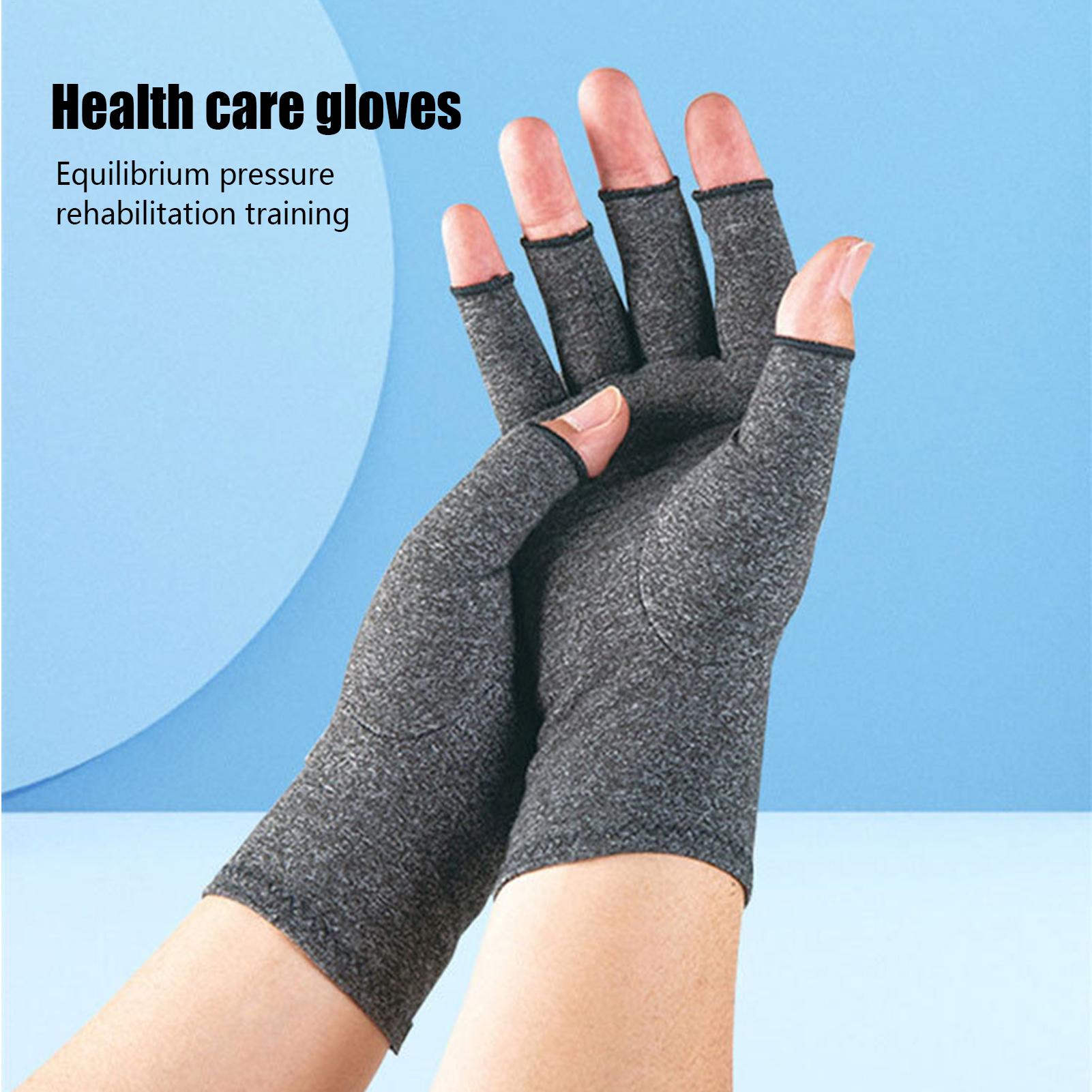 Compression Hand Gloves for Women Hand Support Gloves Fingerless Breathable Soft Sleeve for Men Injury Gym Typing Bowling Tennis