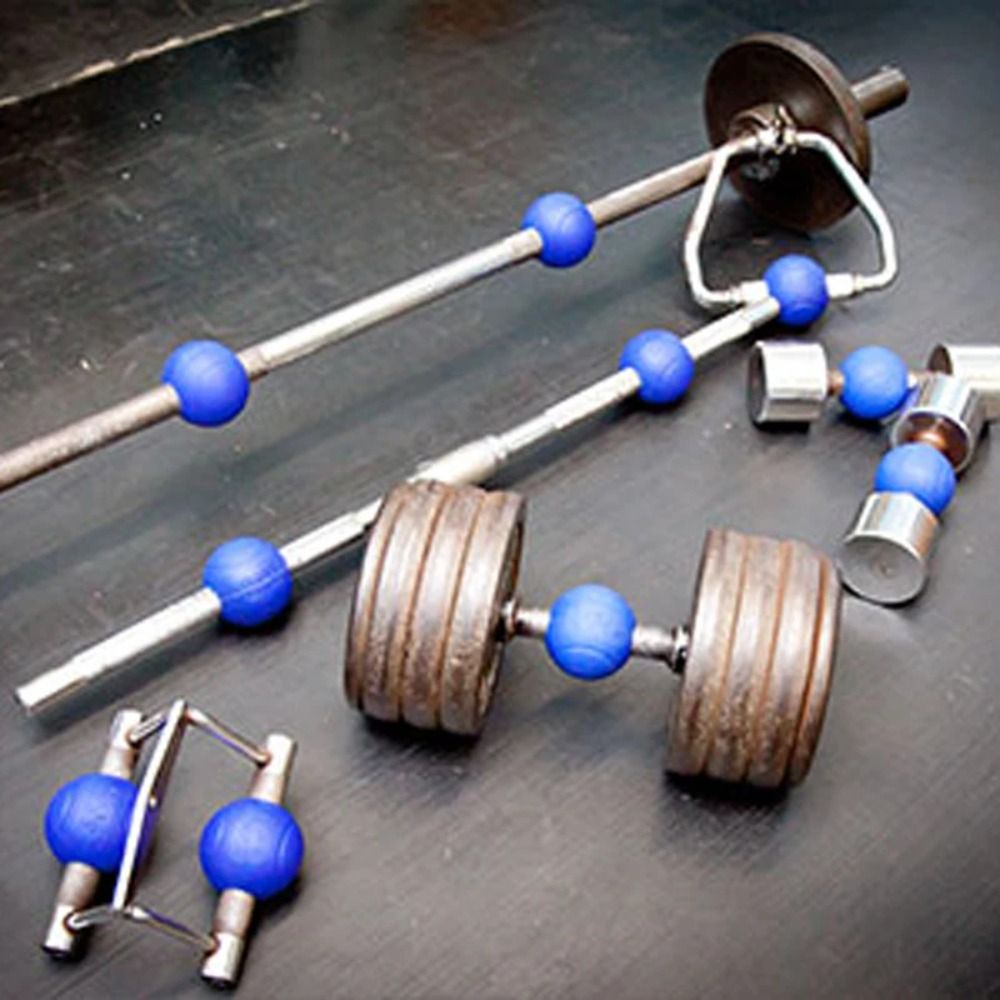 1 Pair Reduce Palm Pressure Barbell Grip Ball Weightlifting Anti-scratch Silicone Dumbbell Grip Dedicated Portable