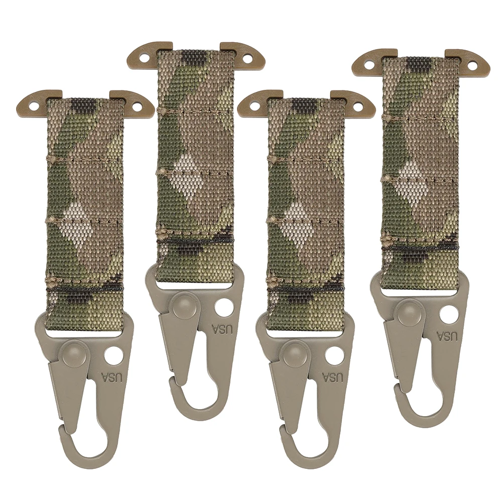 4 PCS Eagle's Beak Belt Clip Carabiner Buckle Molle Strap Nylon Snap Hook Keychain Keyholder Ring Tactical Backpack