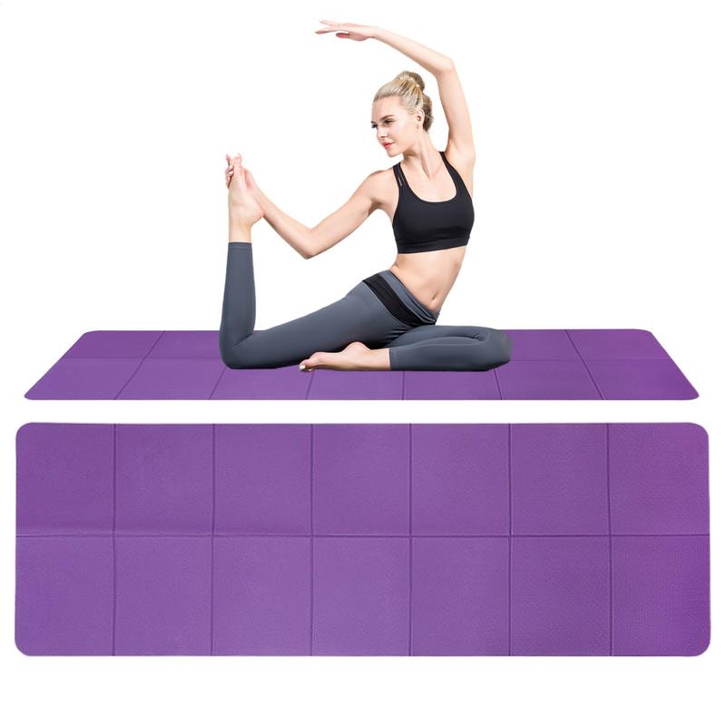 TPE Folding Yoga Mat Household Mute Portable Double-sided Exercise Mat Anti-Slip Carry Bag Widened And Thickened Fitness Mat