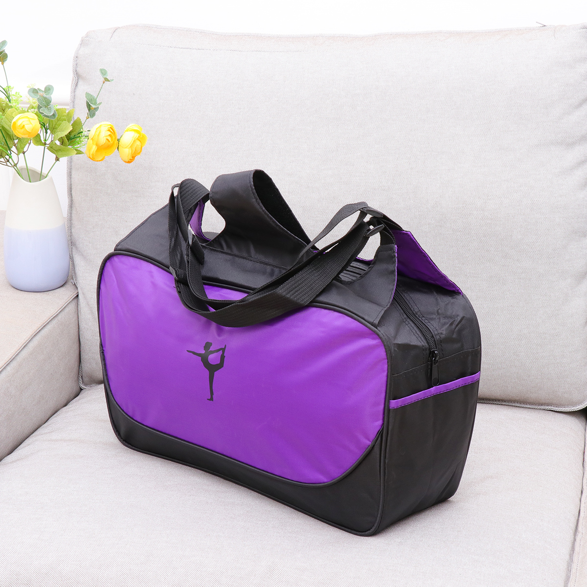 Yoga Bag Large Capacity Travel Handbag Durable Polyester Shoulder Tote Gym Mat Carrier Storage Suitable Sports Shopping Hiking