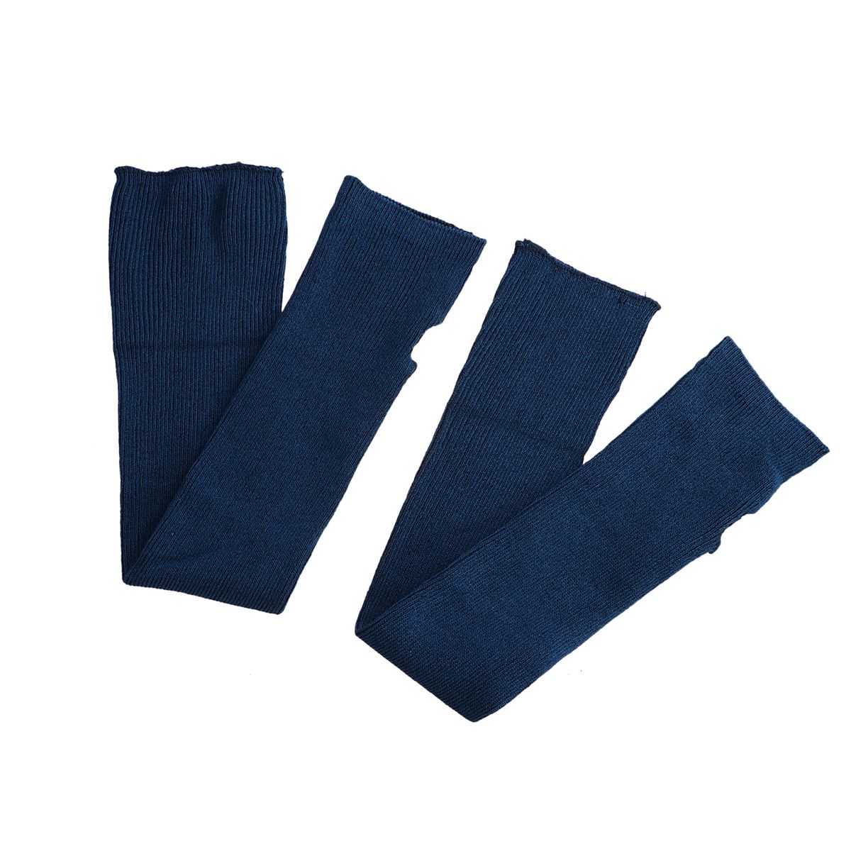 1 Pair Warm Keeping Oversleeves Knitting Long Cuff Forearm Guard Winter Cotton Sleeves for Riding Fishing Driving Blue
