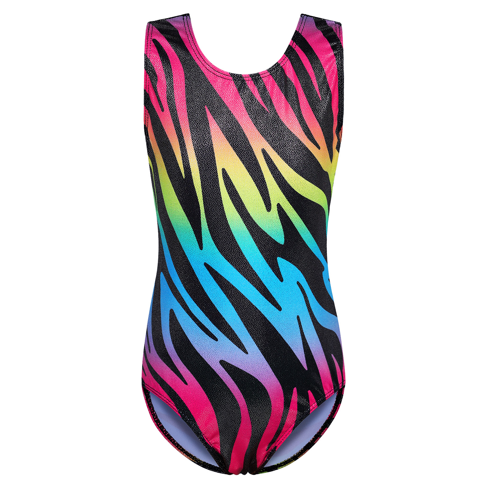 BAOHULU 3-12Y Girls Gymnastics Leotard Sprkle Ballet Dancewear Stripes Ballerina Practice Outfit  Sleeveless Dance Costumes