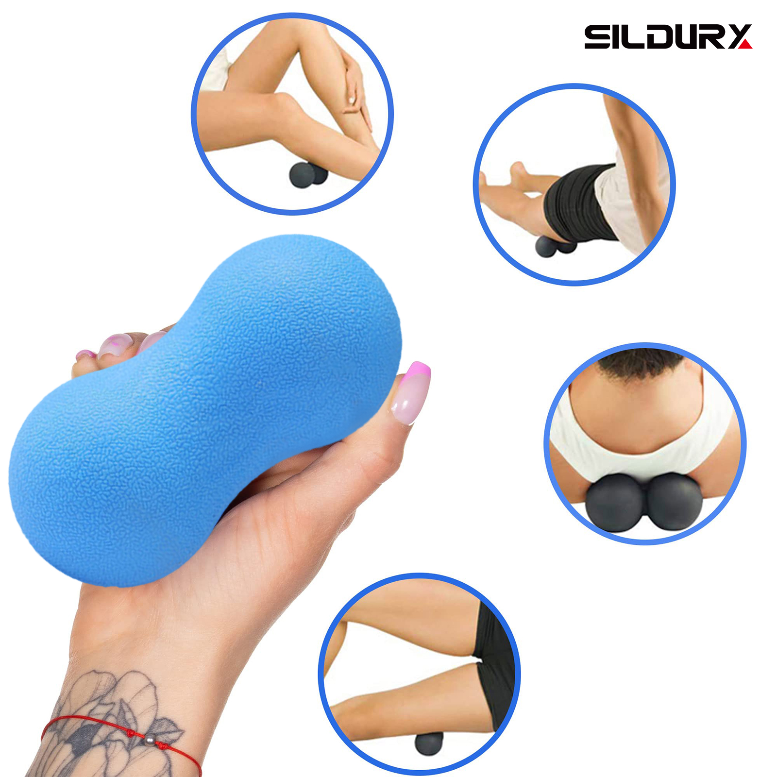 Peanut Massage Ball Massage Shoulder Cervical Muscle Relaxation Exercise Sports Massage Ball Fitness Entertainment Yoga Balls