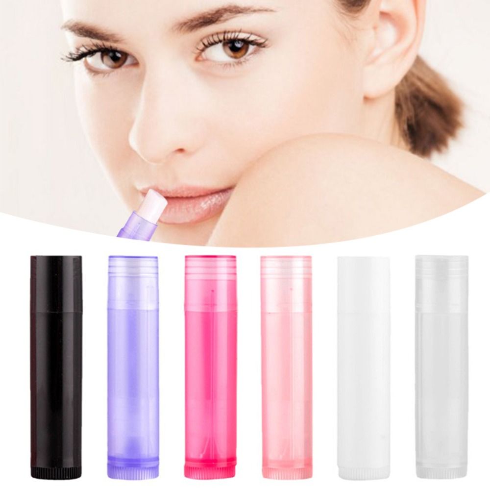 Portable Vials Refillable Lipstick Tube 5g Clear Lip Balm Container Flat Mouthed DIY Lotion Container