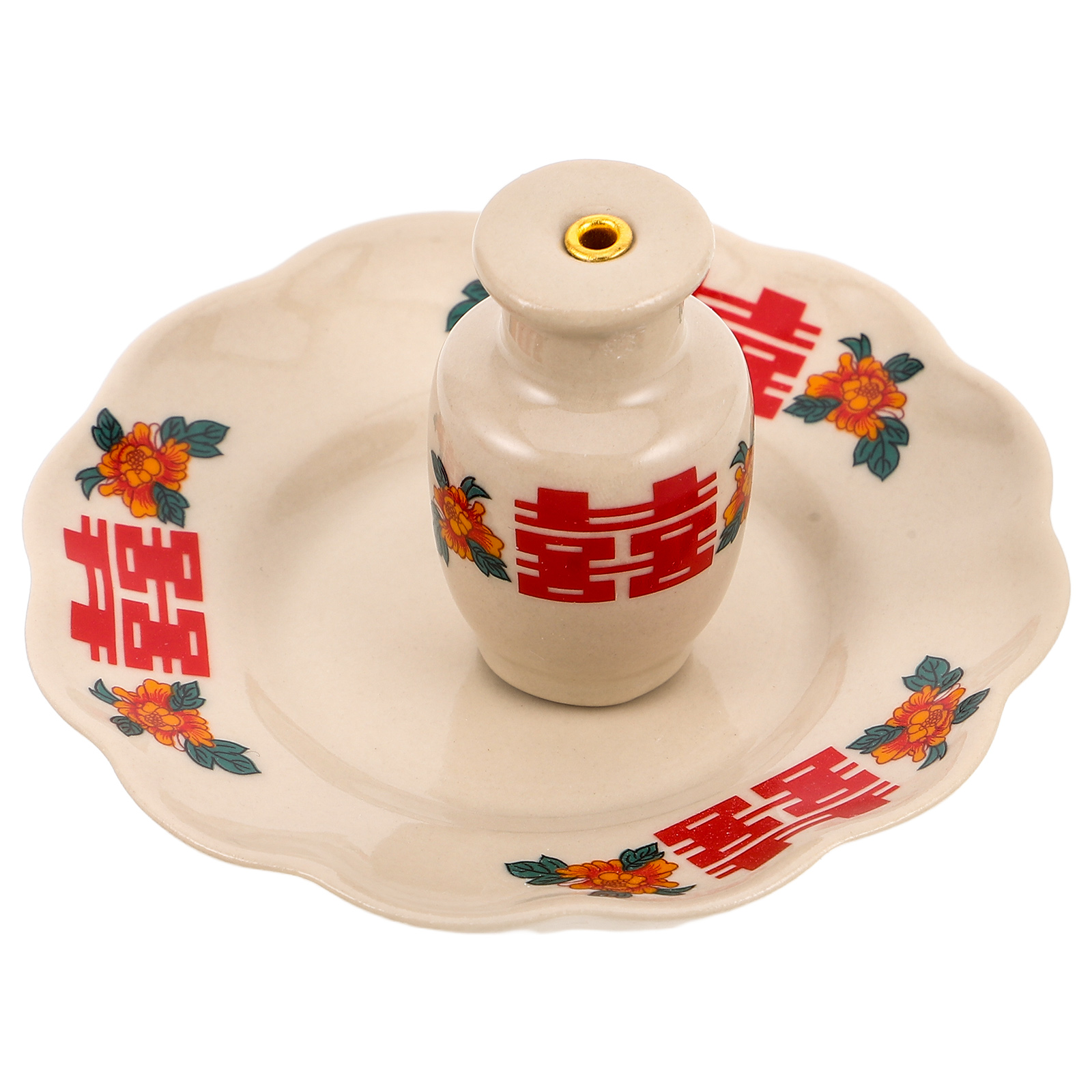 Ceramic Incense Base Ceremony Holder Ceramics Chinese Style Wedding Decor Exquisite Burner Ornaments Decoration Handmade Stand