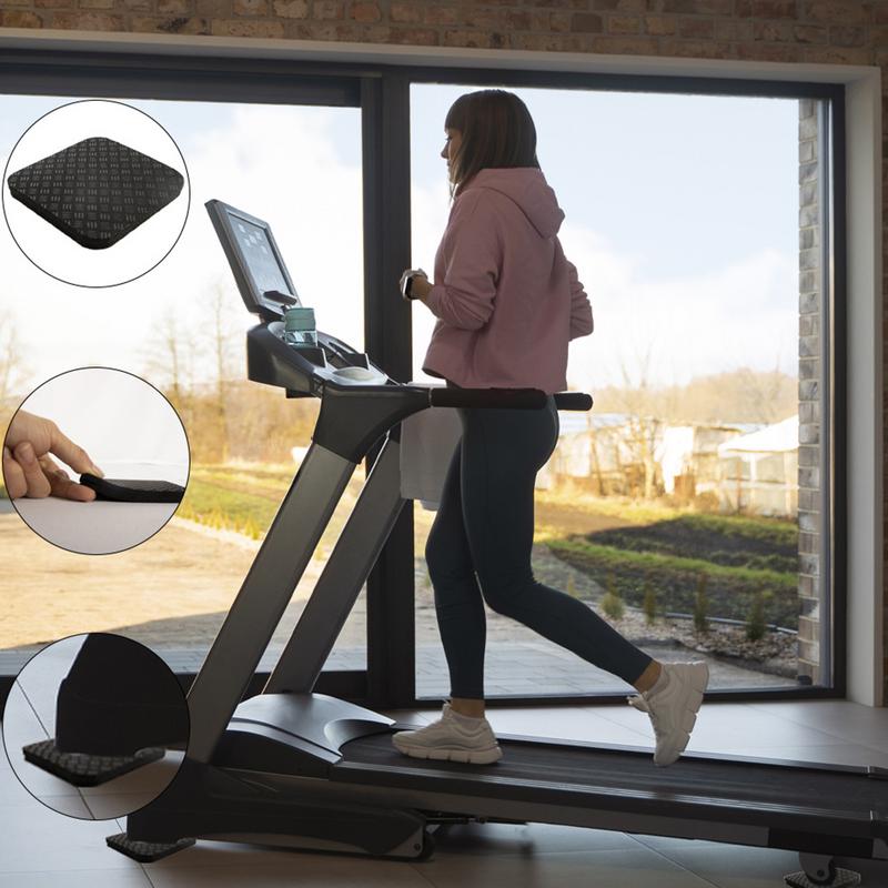 Silicone Treadmill Pads 8X Floor Treadmill Pads Non-Slip In Silicone Anti Vibration High Density Equipment Mats Noise Reduction