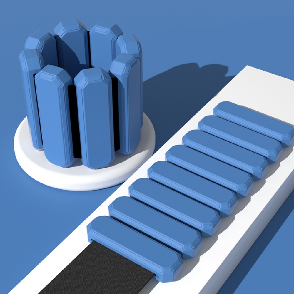 1 Pair Weight Adjustable Wrist Weight Bracelet Sweat-proof Silicone Weighted Wrist Strap Yoga Universal