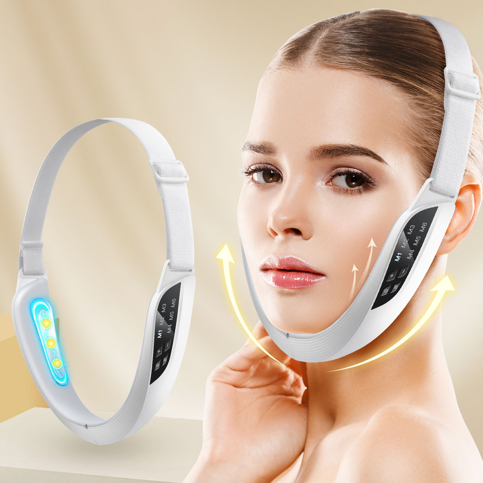 V Face Facial Lifting Machine Electric V-Line Up Lift Belt Face Massage Skin Lifting Firming Beauty Device Double Chin Reducer