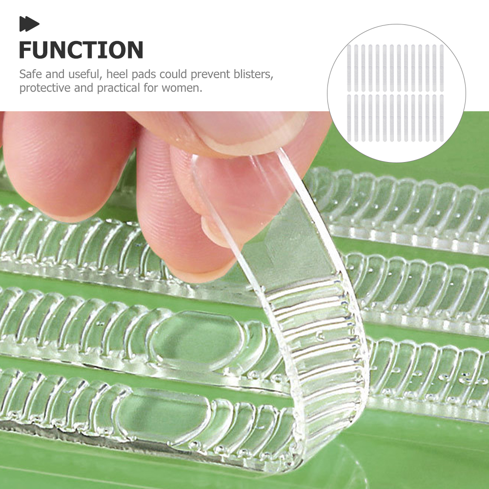 10 Sheets Clear Heel Pads Gel Cushion Inserts Women Shoes Too Big Sandals High Heels Shoe Liners Comfort Protective Invisible