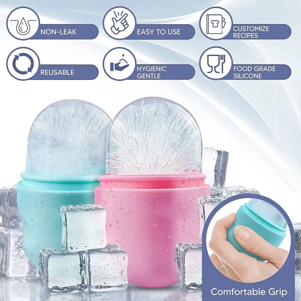 Silicone Ice Roller Tray Mold Face Beauty Lifting Ice Face Tool Contouring Eye Skin Educe Massager Roller Ball Face Skin Care