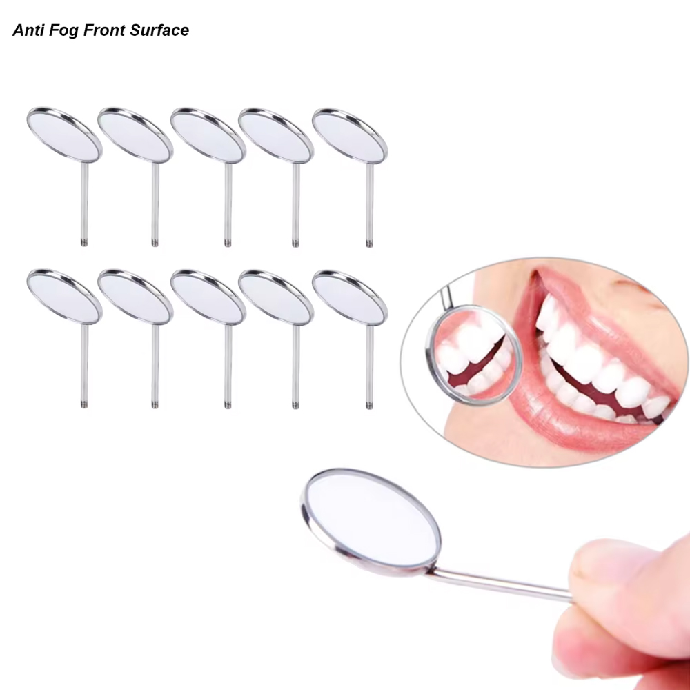 Stainless Steel Dental Mouth Mirror Reflector Oral Examination Tool for Professional Dentist Use in Clinics and Labs